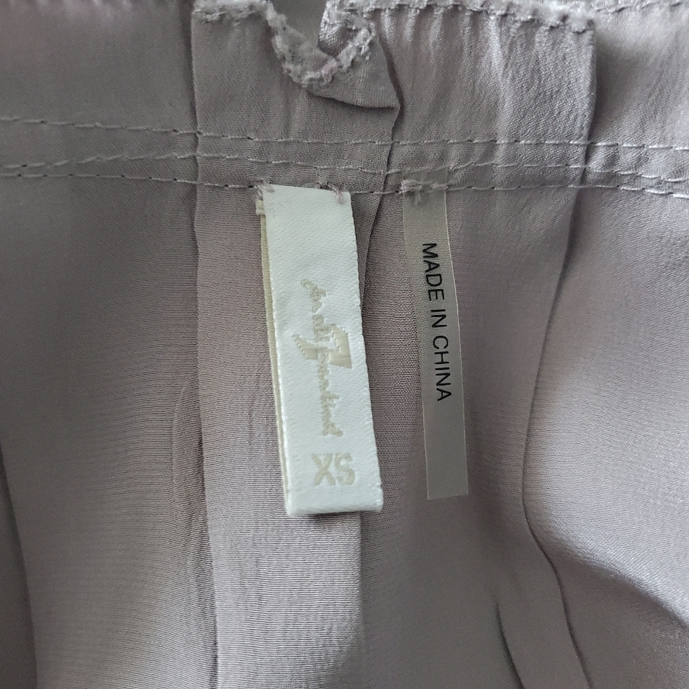7 For All Mankind Gray Purple Metallic Silk Tip - Picture 4 of 5